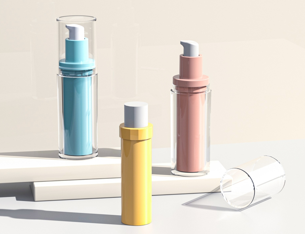 PET airless cosmetic packaging bottles