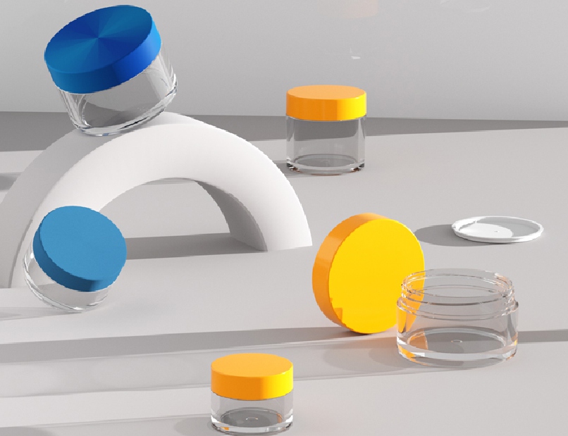 PET cosmetic jars for skincare products